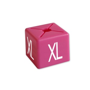 Rozmiarówka wieszakowa kubiczna XS-XXL, SALE (200szt.): XL różowy