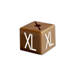Rozmiarówka wieszakowa kubiczna XS-XXL, SALE (200szt.): XL złoty
