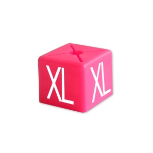 Rozmiarówka wieszakowa kubiczna XS-XXL, SALE (200szt.): XL jasny różowy