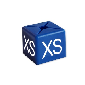 Rozmiarówka wieszakowa kubiczna XS-XXL, SALE (200szt.): XS niebieski