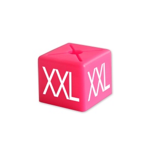 Rozmiarówka wieszakowa kubiczna XS-XXL, SALE (200szt.): XXL jasny różowy
