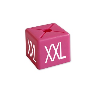 Rozmiarówka wieszakowa kubiczna XS-XXL, SALE (200szt.): XXL różowy