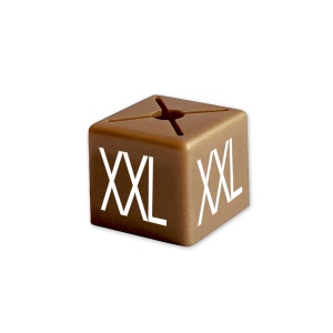 Rozmiarówka wieszakowa kubiczna XS-XXL, SALE (200szt.): XXL złoty
